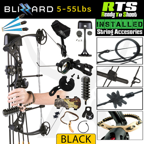 Apex Blizzard RTS  55lb Compound Bow Kit R/Handed Black