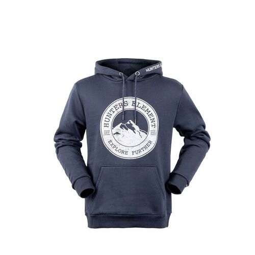 Hunters Element Mountainscape Hoodie Navy