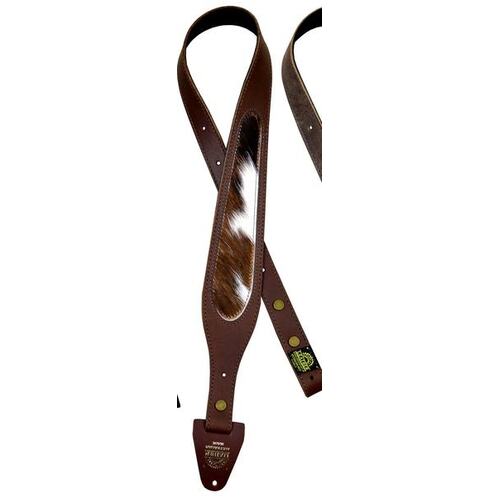 Colonial Leather 60mm Brown Tapered Cow Inlay Gun Sling Australian Made